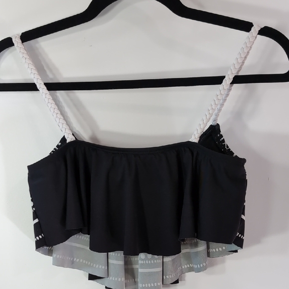 APT. 9 | Black And White Swim Tank Crop Top Size M - Picture 4 of 9
